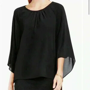 Vince Camuto Kimono Sleeve Blouse in Black Size Medium EUC